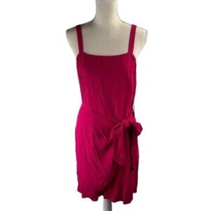 Nordstrom Chelsea28 Pink/Red Cerise Front Tie Dress - Small
